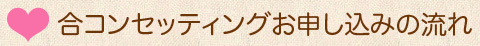 合コンセッティングお申し込みの流れ