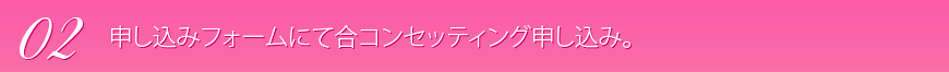 申し込みフォームにて合コンセッティング申し込み
